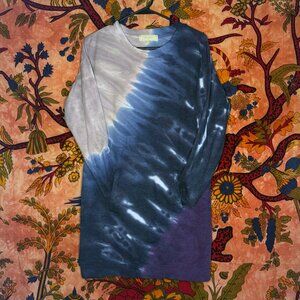 Tie-Dye Crewneck Sweatshirt Dress